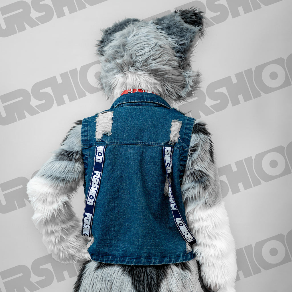 福森Furshion Denim Webbing Vest