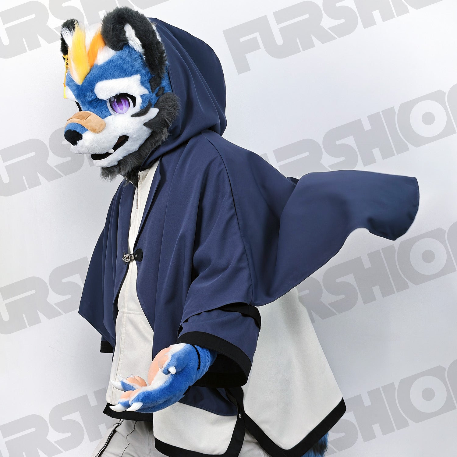 フード付きマントシャツ